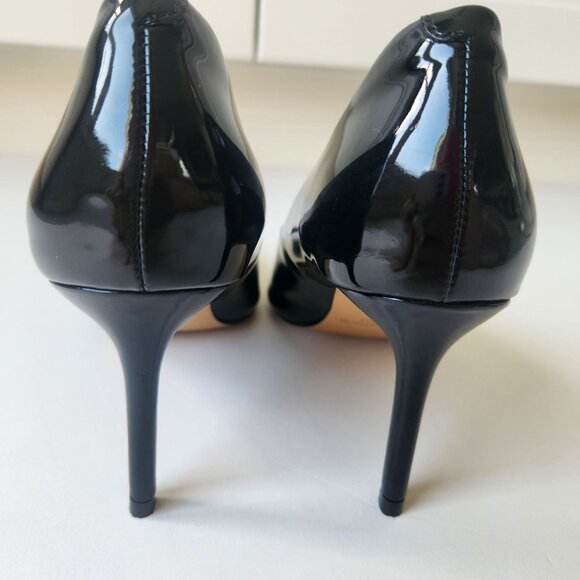 Jenn Ardor Comfortable Stiletto Pumps Black Patent High Heels Office Siren Sexy - Picture 4 of 12